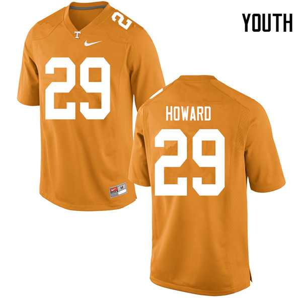 Youth #29 Jeremiah Howard Tennessee Volunteers College Football Jerseys Sale-Orange